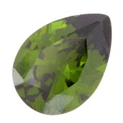 Cabochon poire en Oxyde de Zirconium 14x10 mm - Olive x1|raw }}