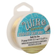 Fil de cuivre Craft Wire souple 0.51 mm - Doré anti-ternissement x9.1m|raw }}