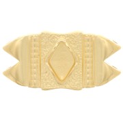 Cymbal - Connecteur pour perles GemDuo 25x12 mm Mantrakia II - Doré à l'or fin x1|raw }}