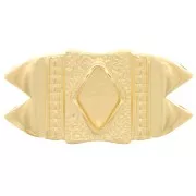 Cymbal - Connecteur pour perles GemDuo 25x12 mm Mantrakia II - Doré à l'or fin x1