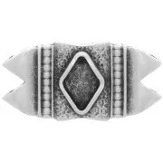 Cymbal - Connecteur pour perles GemDuo 25x12 mm Mantrakia II - Argenté vieilli x1