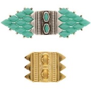 Cymbal - Connecteur pour perles SuperDuo17x23mm Mantrakia III - Doré à l'or fin x1