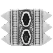 Cymbal - Connecteur pour perles SuperDuo 17x23mm Mantrakia III -Argenté vieilli x1