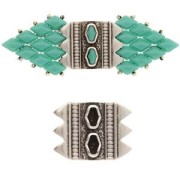 Cymbal - Connecteur pour perles SuperDuo 17x23mm Mantrakia III -Argenté vieilli x1