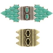 Cymbal - Connecteur pour perles SuperDuo 17x23 mm Mantrakia III - Bronze x1