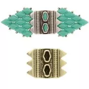 Cymbal - Connecteur pour perles SuperDuo 17x23 mm Mantrakia III - Bronze x1