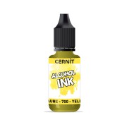 Encre transparente à alcool - Alcohol Ink Cernit n°700- Jaune x20ml