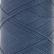 Fil plat en polyester ciré - Slam Cord pour micro macramé 0.8 mm - Bleu jean x100m