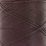Fil plat en polyester ciré - Slam Cord pour micro macramé 0.8 mm - Aubergine x100m