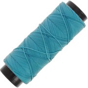 Fil plat en polyester ciré - Slam Cord pour micro macramé 0.8 mm - Turquoise x100m