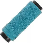 Turquoise - Fil plat en polyester ciré - Slam Cord pour micro macramé 0.8 mm - Turquoise x100m Fil plat en polyester ciré - Slam Cord pour micro macramé 0.8 mm - Turquoise x100m