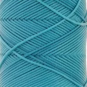 Fil plat en polyester ciré - Slam Cord pour micro macramé 0.8 mm - Turquoise x100m