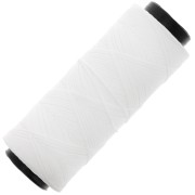 Fil plat en polyester ciré - Slam Cord pour micro macramé 1 mm - Blanc x100m