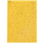 Plaque de texture Moiko pour pâte polymère 97x68 mm - Motif Hellébores x1