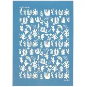 Silk Screen Moiko pour Pâte polymère 74x105 mm - Motif Algues marines 19.08 x1