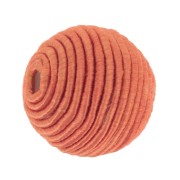 Perle recouverte de fil coton 10 mm - Terracotta x1