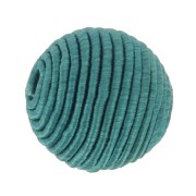 Perle recouverte de fil coton 10 mm - Teal x1|raw }}