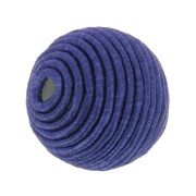 Perle recouverte de fil coton 12 mm  - Bleu marine x1|raw }}