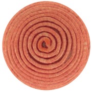Cabochon rond recouvert de fil coton 16.5 mm - Terracotta x1|raw }}