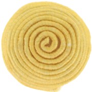 Cabochon rond recouvert de fil coton 16.5 mm - Jaune x1