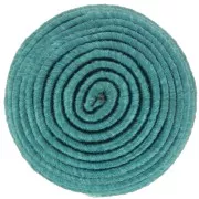 Cabochon rond recouvert de fil coton 16.5 mm - Teal x1