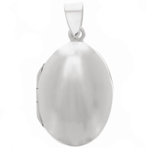 Pendentif porte-photo cassolette forme ovale 24x15.5 mm - Argent 925 x1