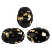 Perles en verre Samos® par Puca® 7x5 mm - Jet Gold Splash x10g|raw }}