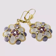 Perles en verre Samos® par Puca® 7x5 mm - Jet Gold Splash x10g