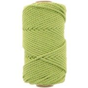Bobine de cordon en coton pour macramé 3 mm - Vert menthe x50m