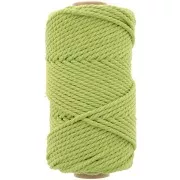Bobine de cordon en coton pour macramé 3 mm - Vert menthe x50m