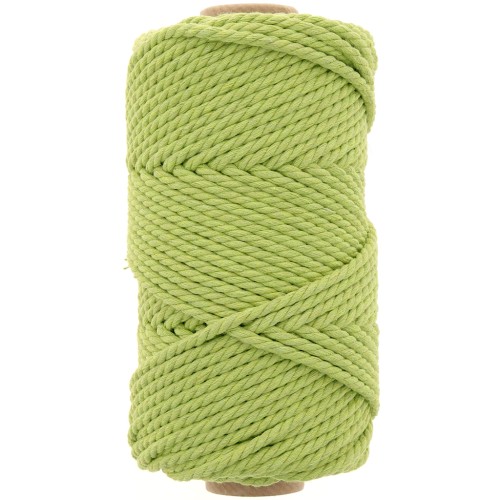 Bobine de cordon en coton pour macramé 3 mm - Vert menthe x50m