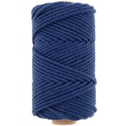 Bobine de cordon en coton pour macramé 3 mm - Bleu nuit x50m|raw }}