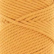 Bobine de cordon en coton pour macramé 3 mm - Moutarde x50m