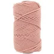 Bobine de cordon en coton pour macramé 3 mm - Blush x50m