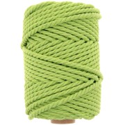 Bobine de cordon en coton pour macramé 5 mm - Vert menthe x50m