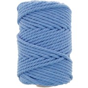 Bobine de cordon en coton pour macramé 5 mm - Bleu clair x50m