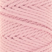 Bobine de cordon en coton pour macramé 5 mm - Rose layette x50m