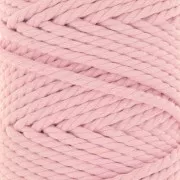 Bobine de cordon en coton pour macramé 5 mm - Rose layette x50m