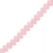 Perles rondelles - Heishi en nacre teintée 6x4 mm - Rose clair x38cm