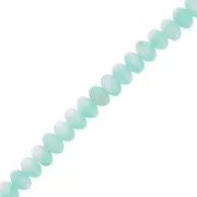 Perles rondelles - Heishi en nacre teintée 6x4 mm - Mint x38cm