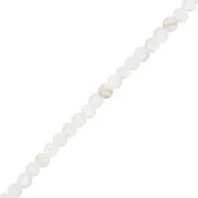 Perles rondes en nacre teintée 2.5 mm - Blanc x37cm