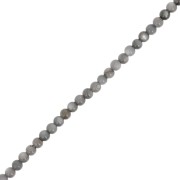 Perles rondes en nacre teintée 2.5 mm - Gris foncé x38cm
