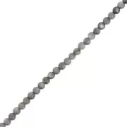 Perles rondes en nacre teintée 2.5 mm - Gris foncé x38cm