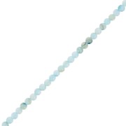 Perles rondes en nacre teintée 2.5 mm - Vert d'eau x38cm