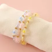 Perles rondes en nacre teintée 2.5 mm - Rose clair x38cm