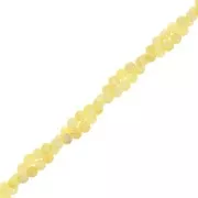Perles rondes en nacre teintée 2.5 mm - Jaune clair x38cm