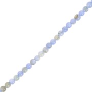 Perles rondes en nacre teintée 2.5 mm - Bleu x38cm
