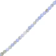 Perles rondes en nacre teintée 2.5 mm - Bleu x38cm