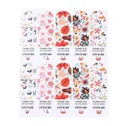 Planches d'étiquettes autocollantes 7x2 cm Thank You For Your Order - Open me x100