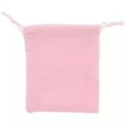 Pochon en velours pour bijoux 100x120 mm - Rose x1
